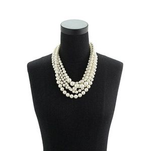 J Crew Womens Layered MULTISTRAND PEARL NECKLACE